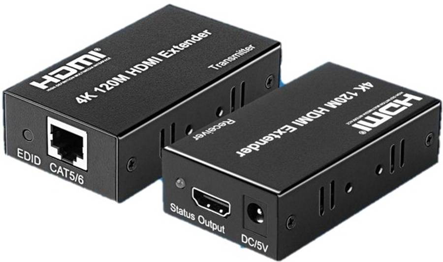 UniQue 4K 120M Cat5 Or 6 Transmitter And Receiver HDMI Extender