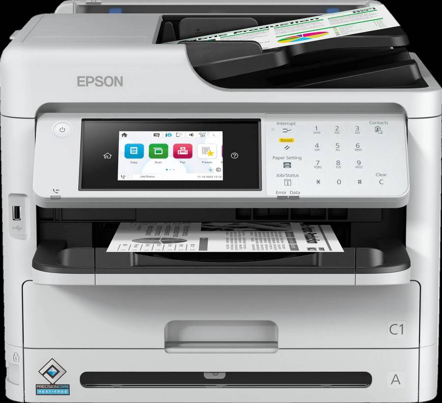 Epson 34ppm Mono A4 Print Scan Copy Fax USB Wired Wireless WiFi Direct Full Duplex incl initialisati