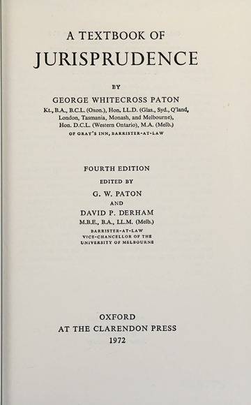 A TEXT-BOOK OF JURISPRUDENCE