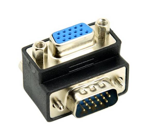 VGA Male to VGA Female 90 Degree Adapter