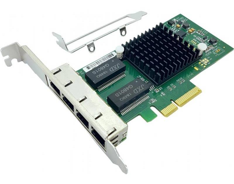 Diewu Network Card PCI-Express 4-Port Intel I350 Controller - Diewu