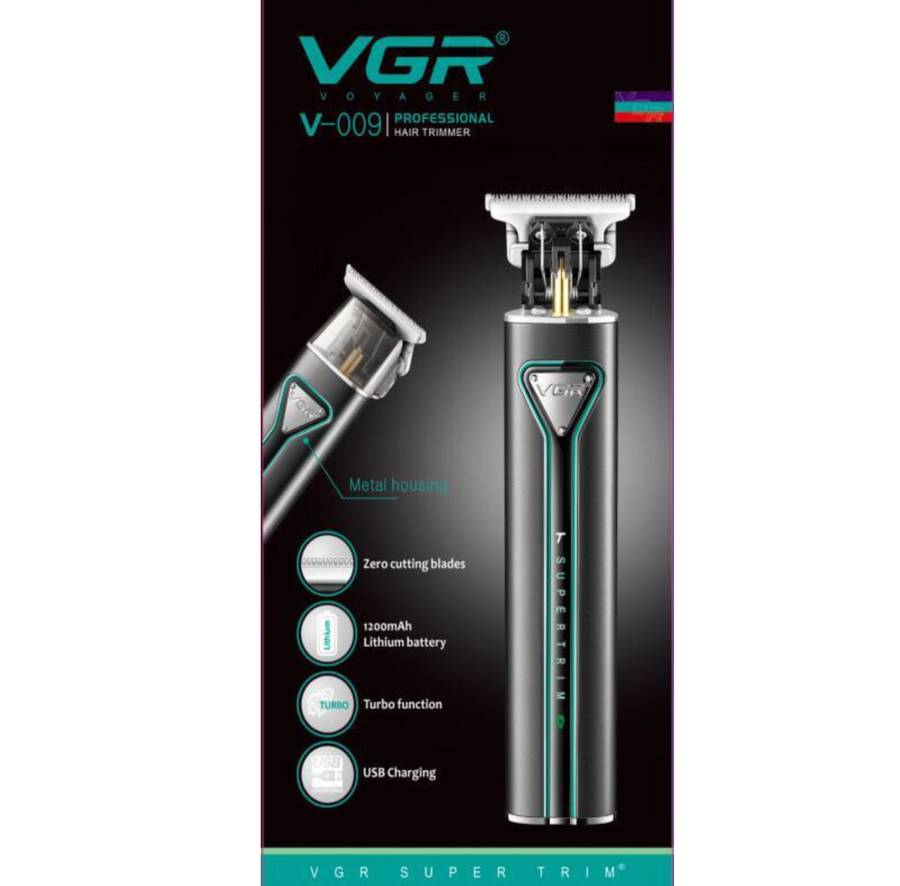 VGR V-009 Black blue professional trimmer