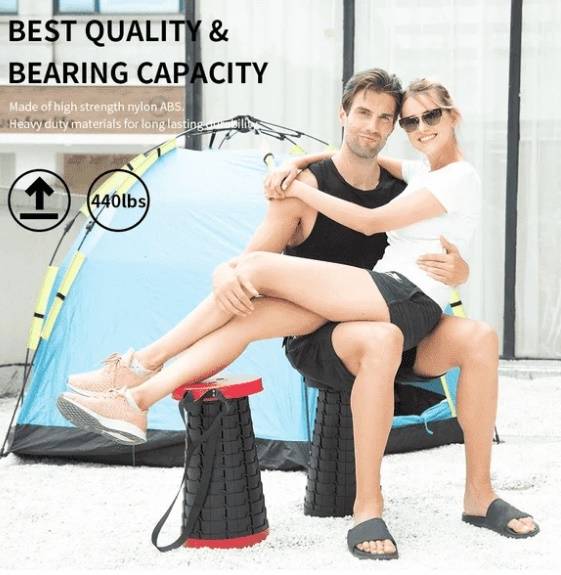 Versatile Collapsible Stool - Gray