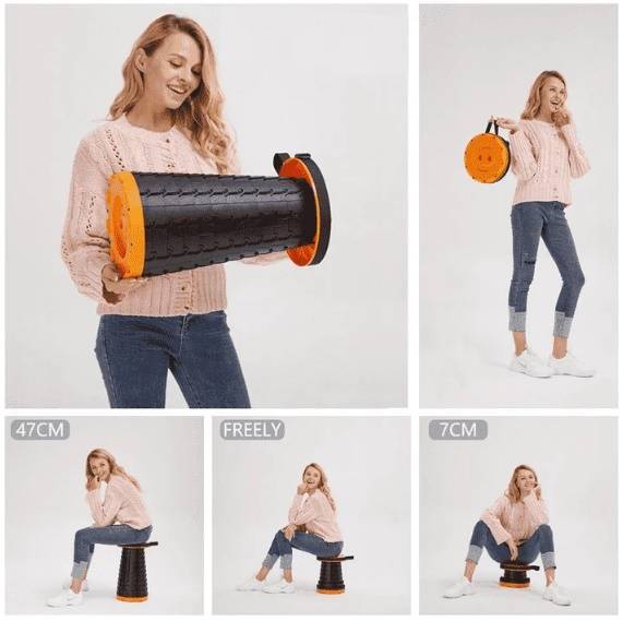 Versatile Collapsible Stool - Gray