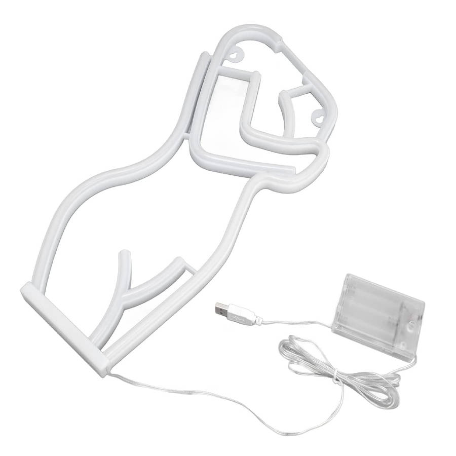 Ladys Front Silhouette Neon Sign Lamp USB