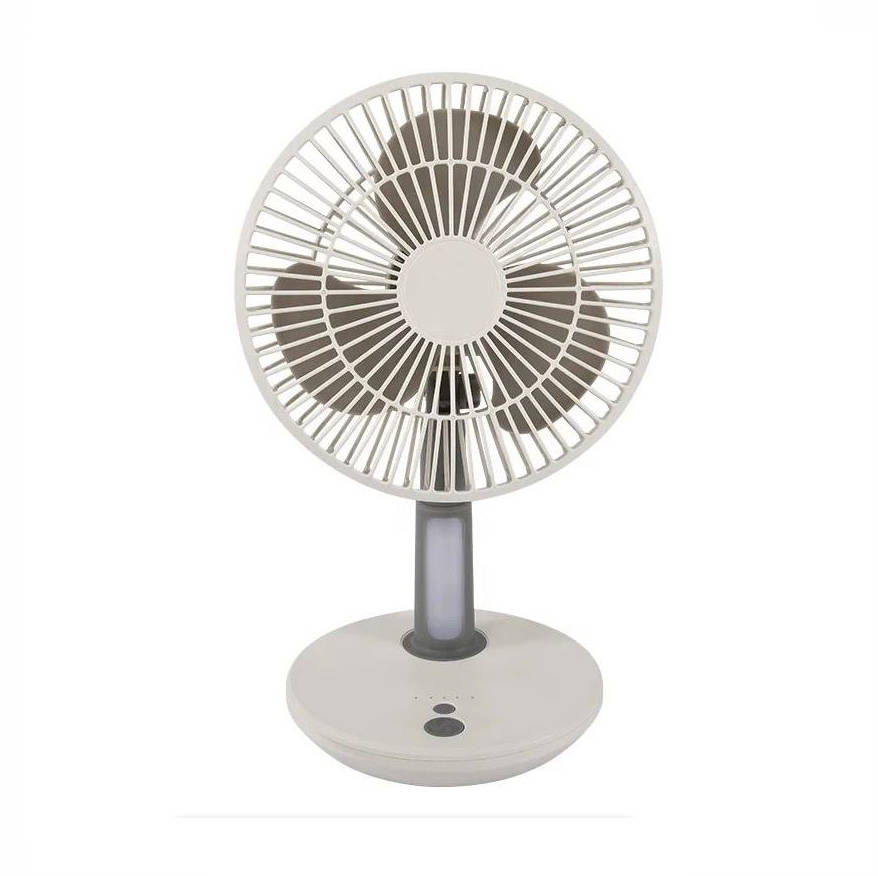 Rechargeable Battery Operated 5W Desktop Fan With LED Light