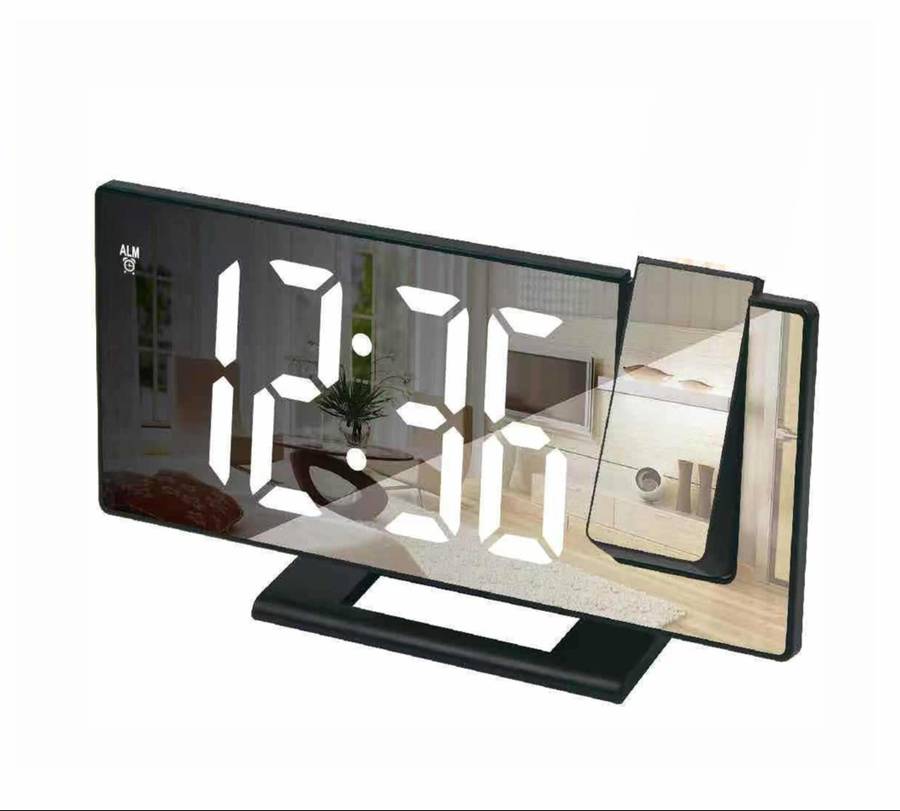 LED mirror clock
