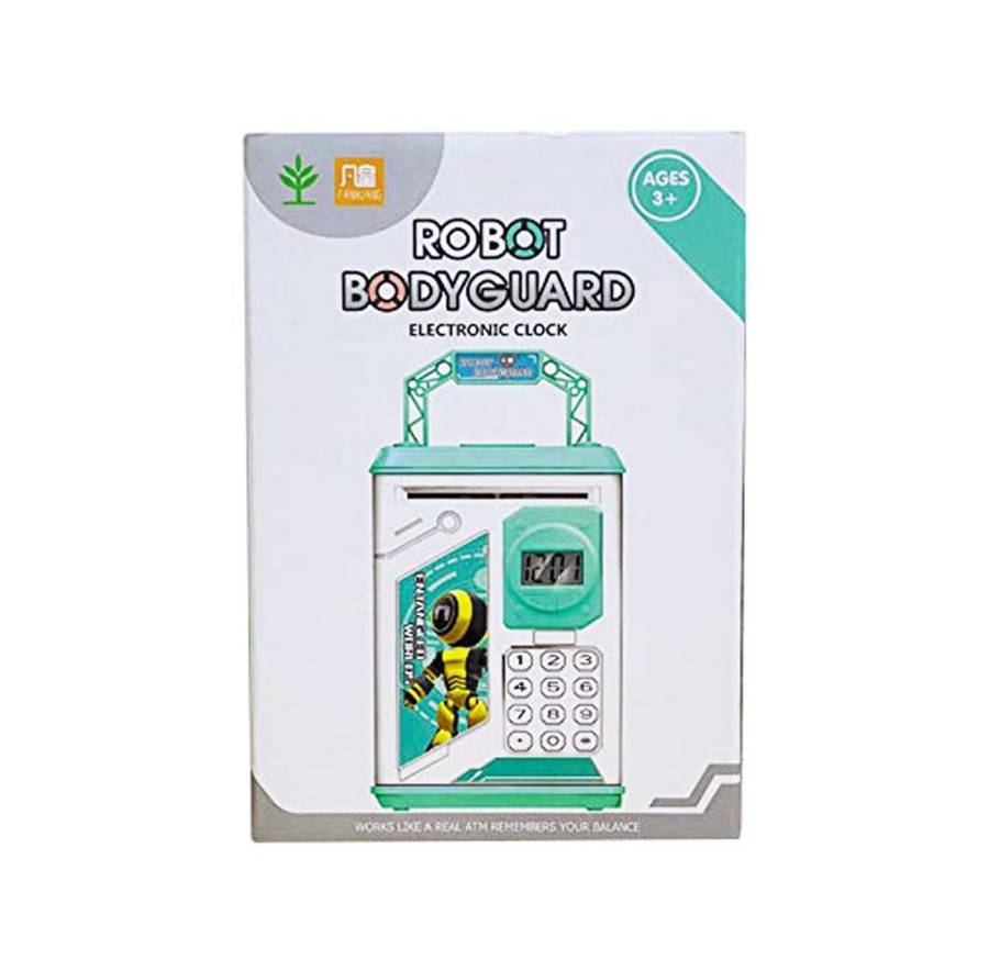 Kids ATM fingerprint lock &amp; money box-blue