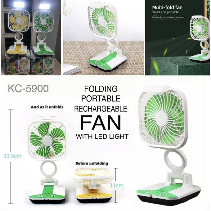 Rechargable folding mini fan