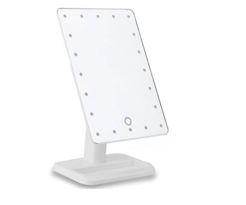 Touch Screen LED Light Make Up Mirror White