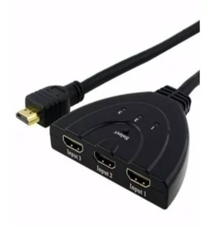 HDMI switch with 3 inputs and 1 output with pigtail