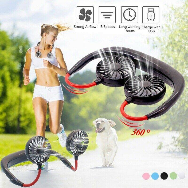 Neck Hanging Sports Fan Black