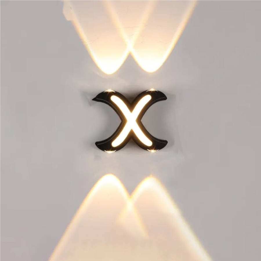 3000K 4 LED X Shaped Wall Lamp