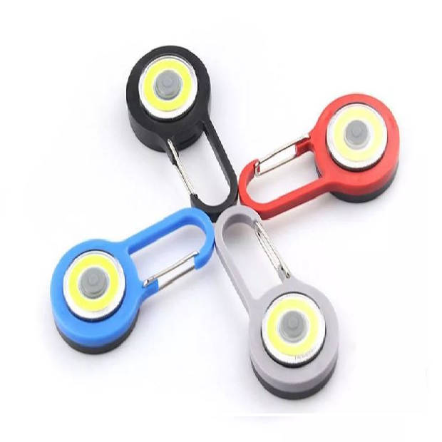 Mini COB LED Carabiner Keyring Flashlight