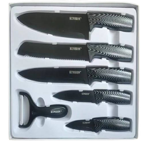 Knife Set With Non-stick Coating - 6 pcs