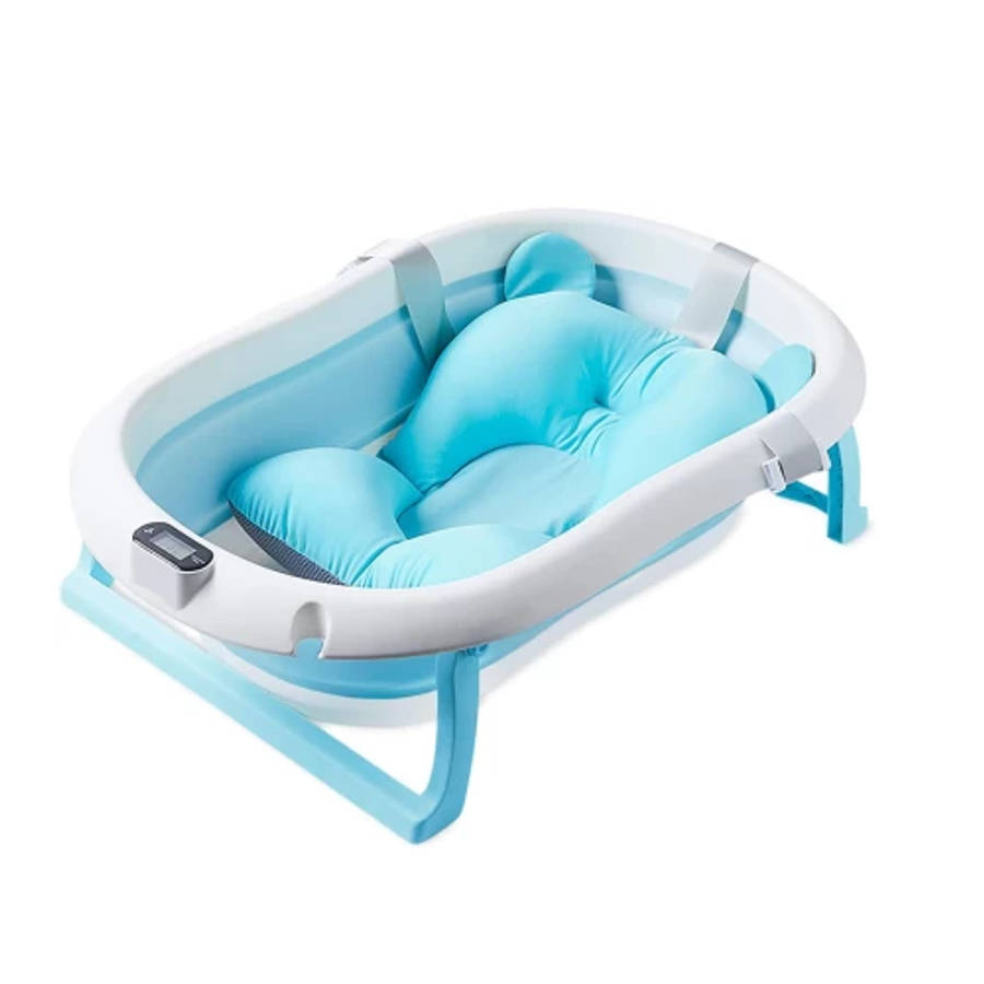 Ashcomonline Foldable Baby Bathtub with Real-Time Temperature Detection