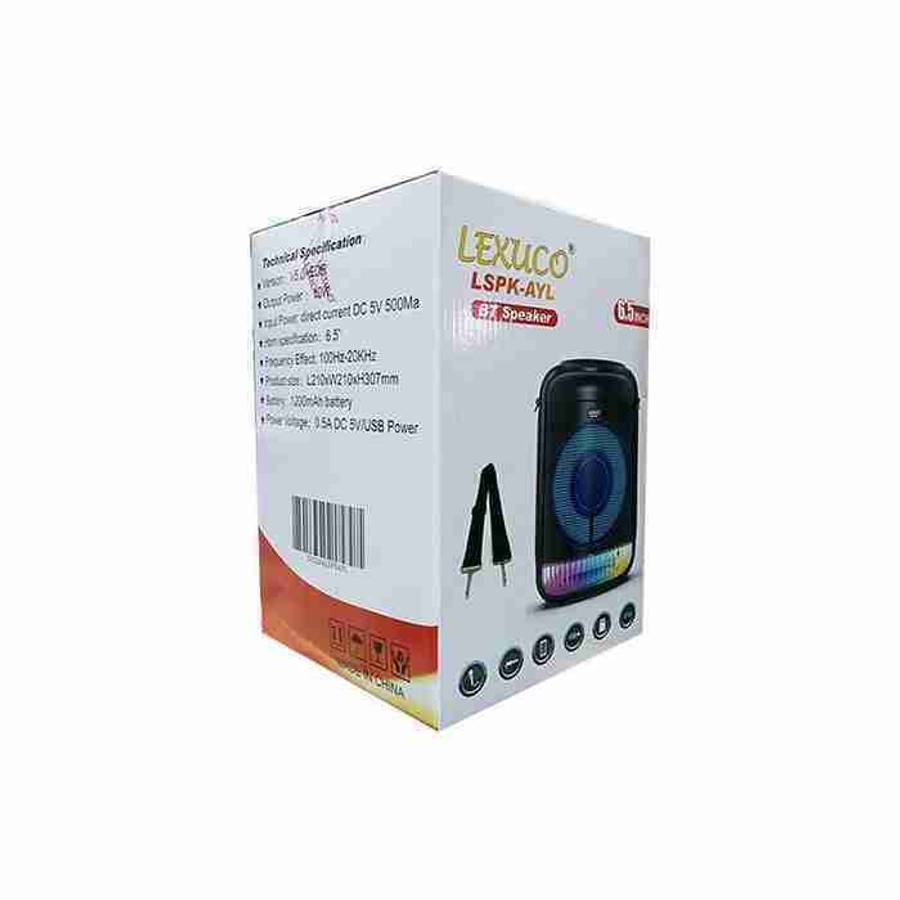 Lexuco LSPK-AYL Classic Bluetooth Speaker  6.5" Driver, 10W Output, USB/AUX Playback, LED Lights