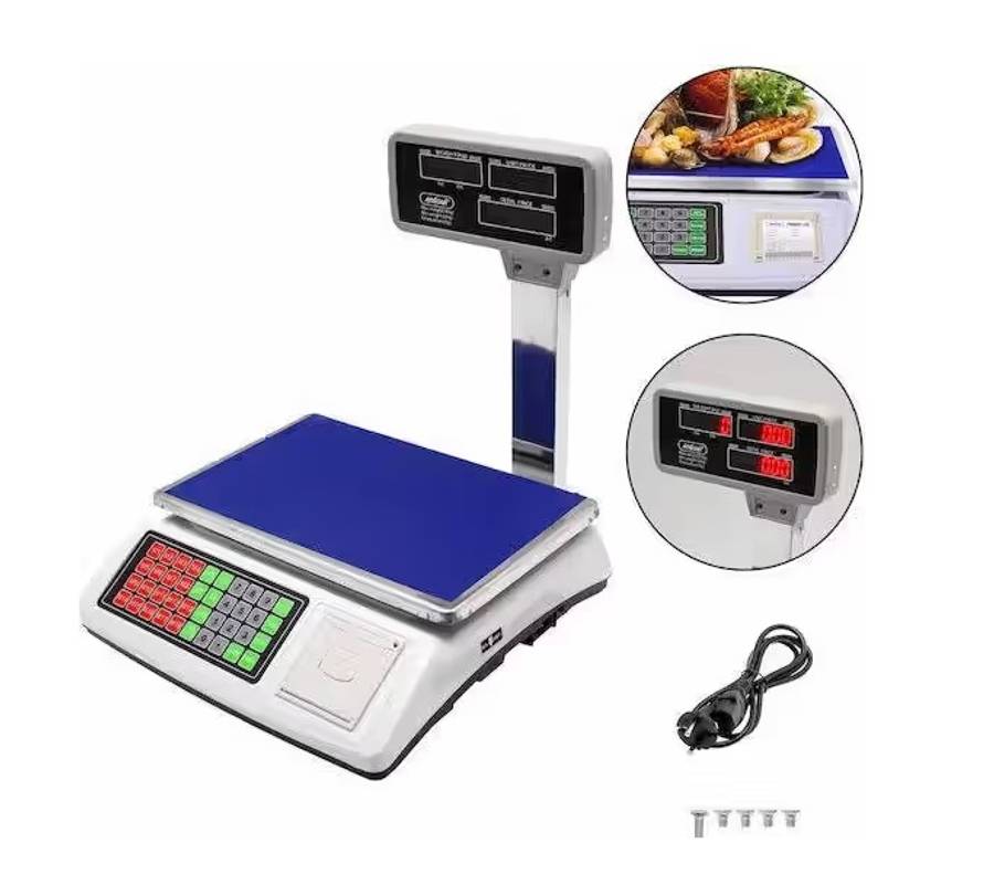 Digital Label Printing Scale  Retail Weighing Scale with Built-in Label Printer, Price Computi...