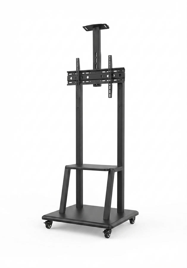Heavy-Duty Mobile TV Floor Stand Trolley for 3275 Inch LED, LCD, OLED & Smart TVs  Height A...