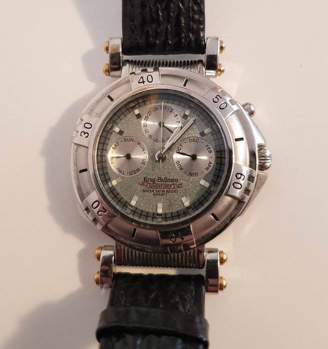 NEW RRP £545 Krug Baumen MENS Adventurer 40mm Chronograph Watch