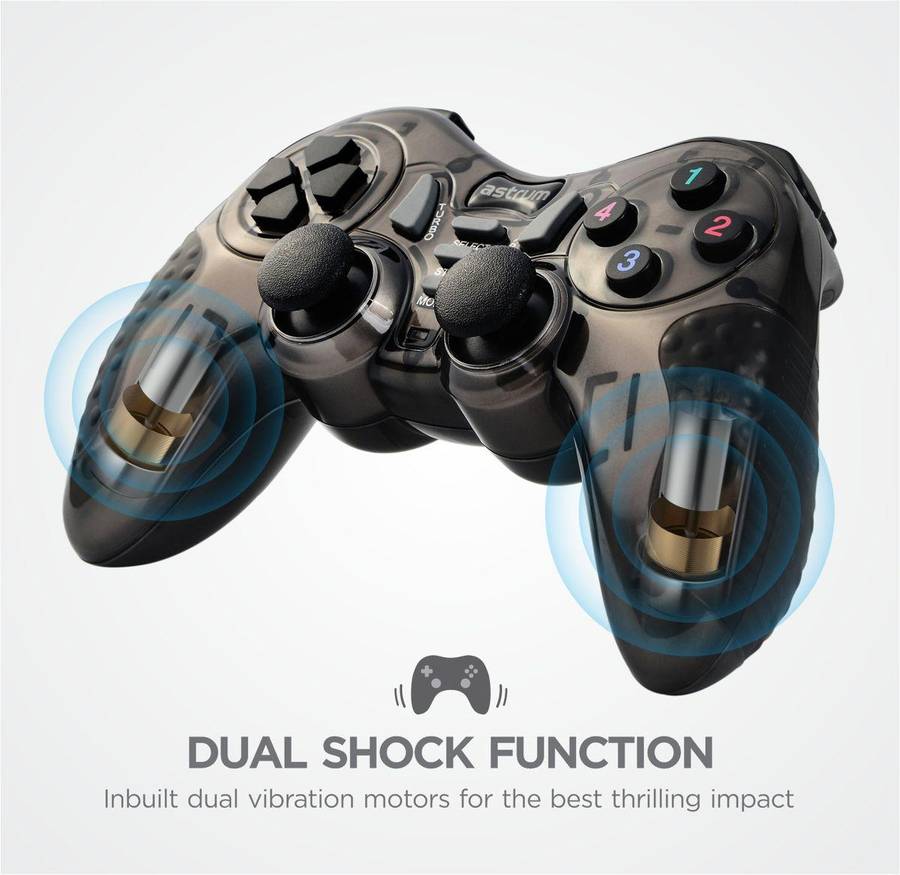 GW520 5 in 1 Wireless Dual Shock Joystick Gamepad