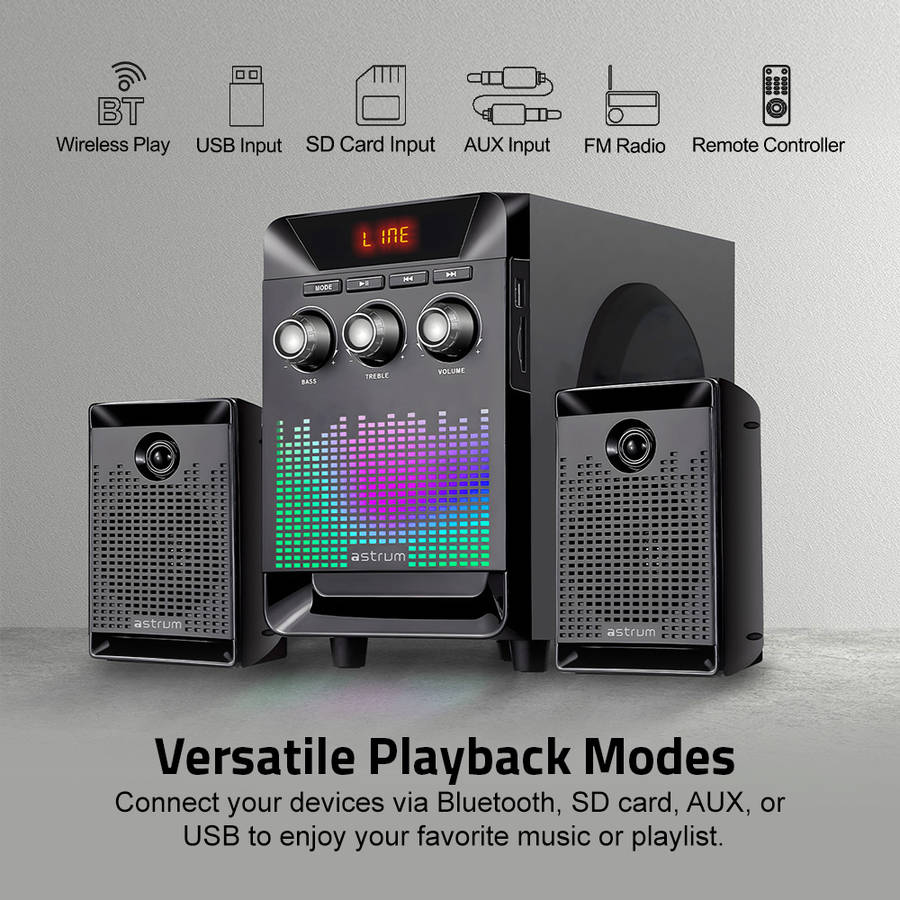 SM330 35W 2.1CH LED Multimedia Speaker Bluetooth SD Card USB FM