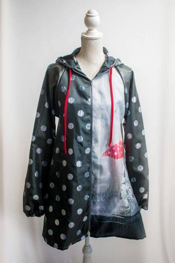 Red umbrella raincoat