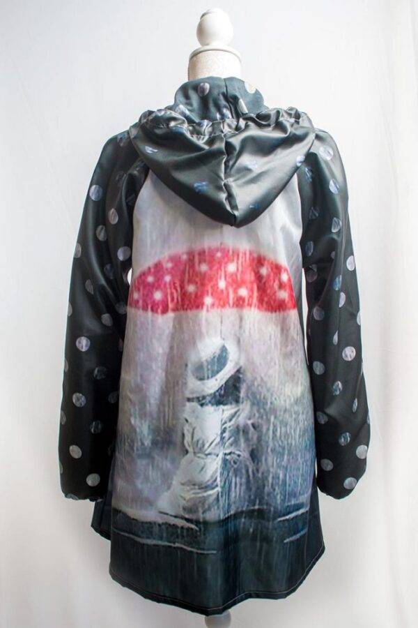 Red umbrella raincoat