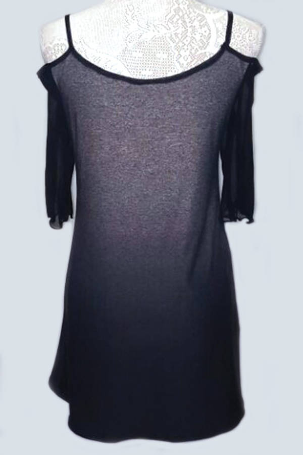 Plain solid cutout top