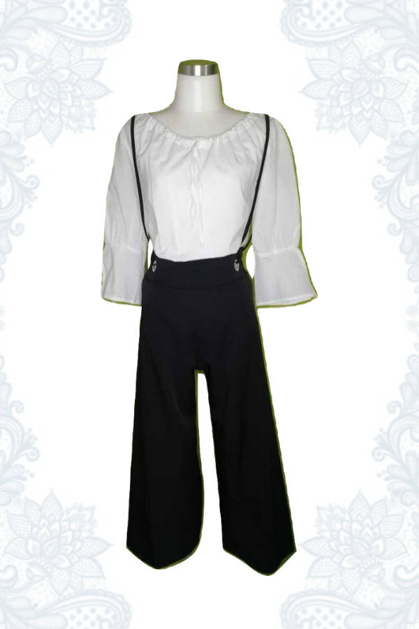 High waist sailor pants (with shoulder straps)