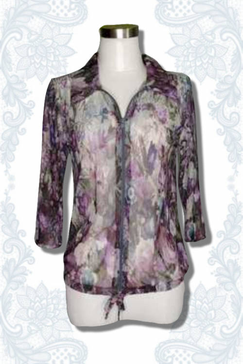 Spring Garden Zipper Top