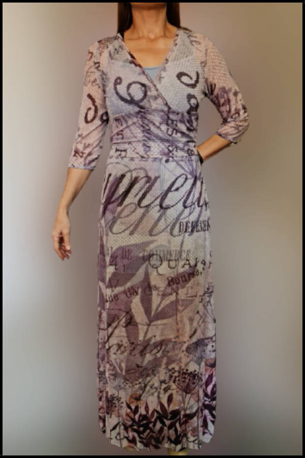 Plum Dandelion Empire Dress