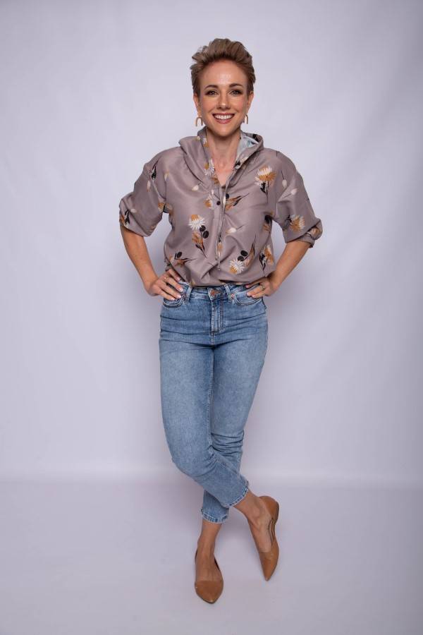 Mink-Mustard Wildflower Hoodie Top