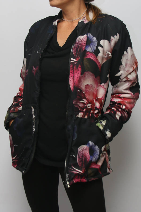 Dark Floral Ice-Bear Jacket
