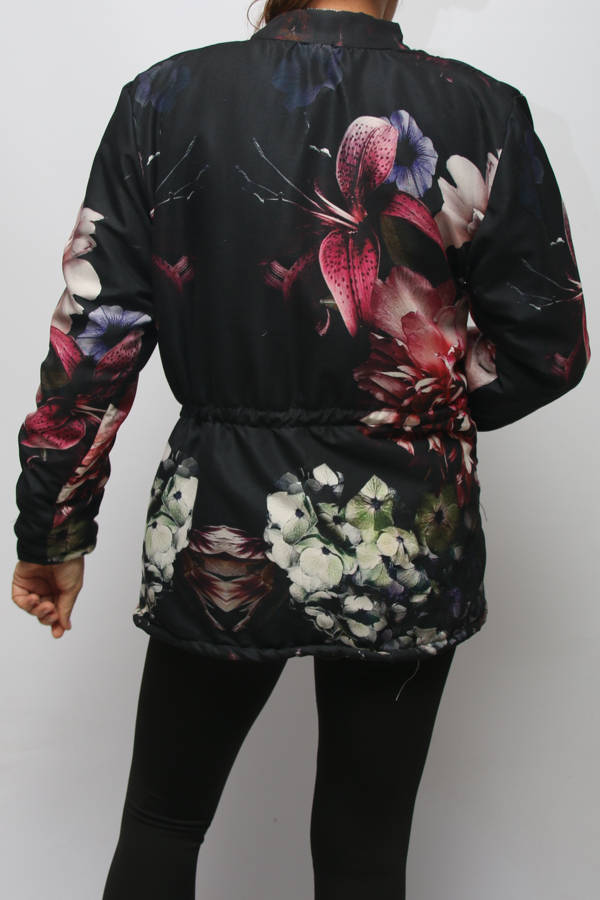 Dark Floral Ice-Bear Jacket