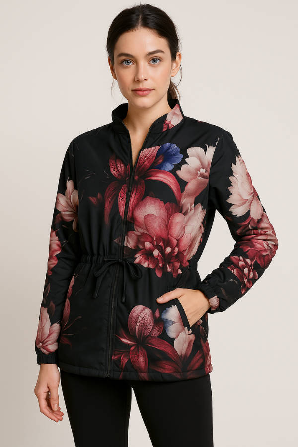 Dark Floral Ice-Bear Jacket