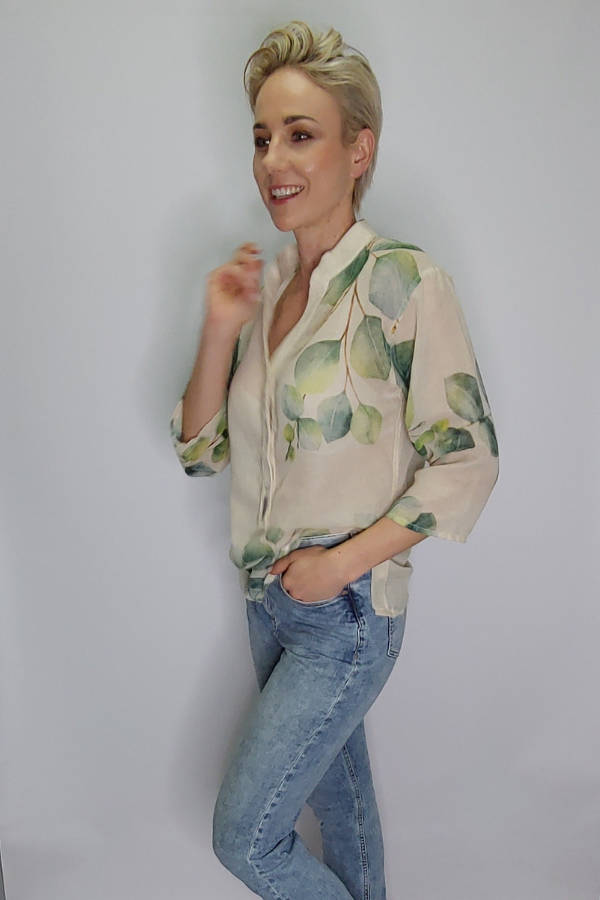 Sheer Eucalyptus Top