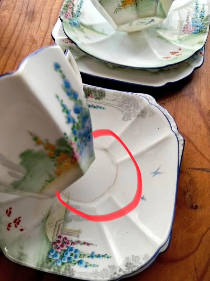 Shelley Garden Pattern Porcelain Tea for 2