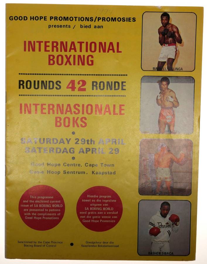 Mandela Nalinga vs Sashew Siraca Boxing Program 1994 Cape Town