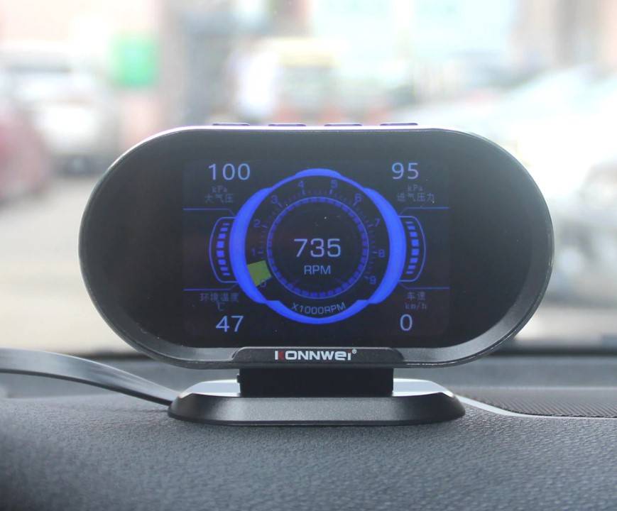 KONNWEI KW206 | Heads Up Display (HUD) with OBD2 Car Diagnostic Screen