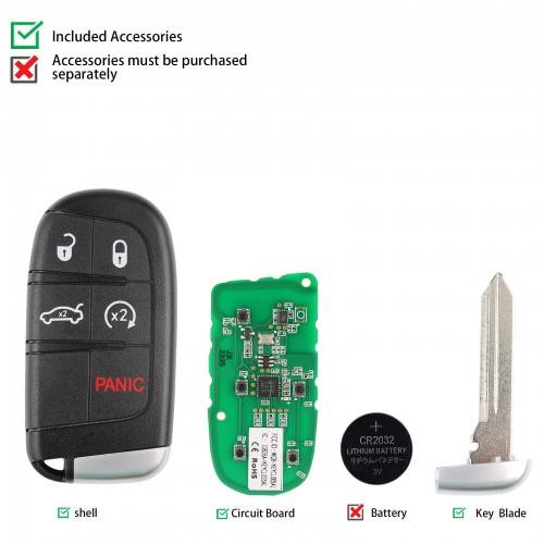 Autel IKEY Smart Programmable Key 5 Buttons (Chrysler Style)