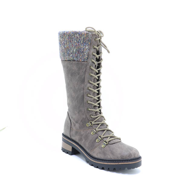 Chunky Heel Knee High Boot - Size 2 3 4 5 Left