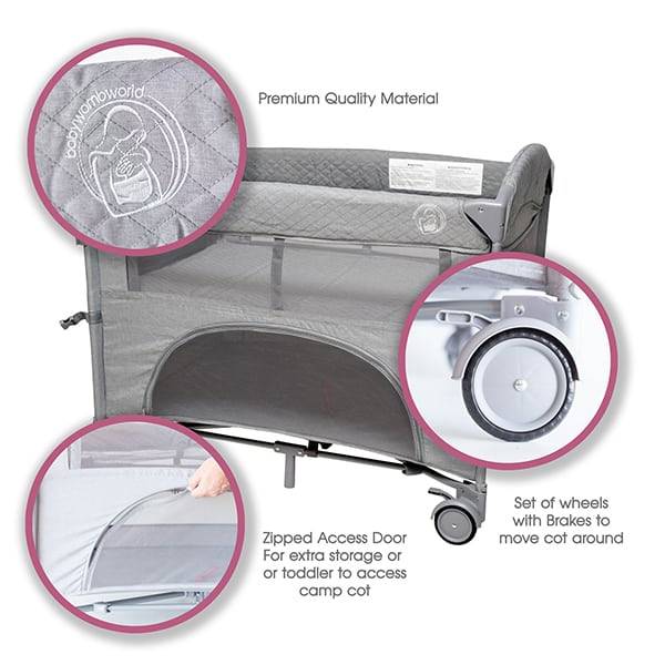 2-in-1 Camp cot &amp; co sleeper