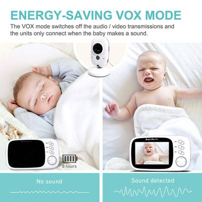 3.2" Video Baby Monitor with Audio and Night Vision