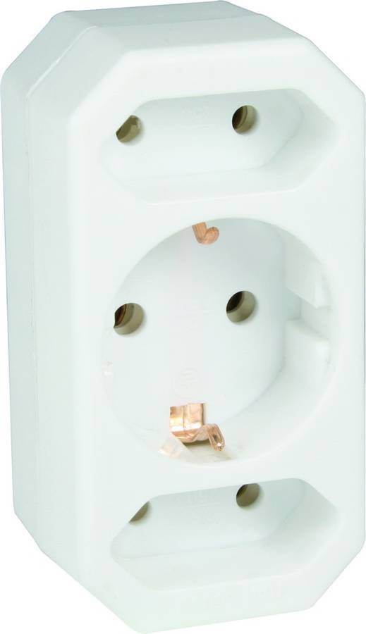 Noble 2 Pin Round Schuko Adaptor 5 Pack