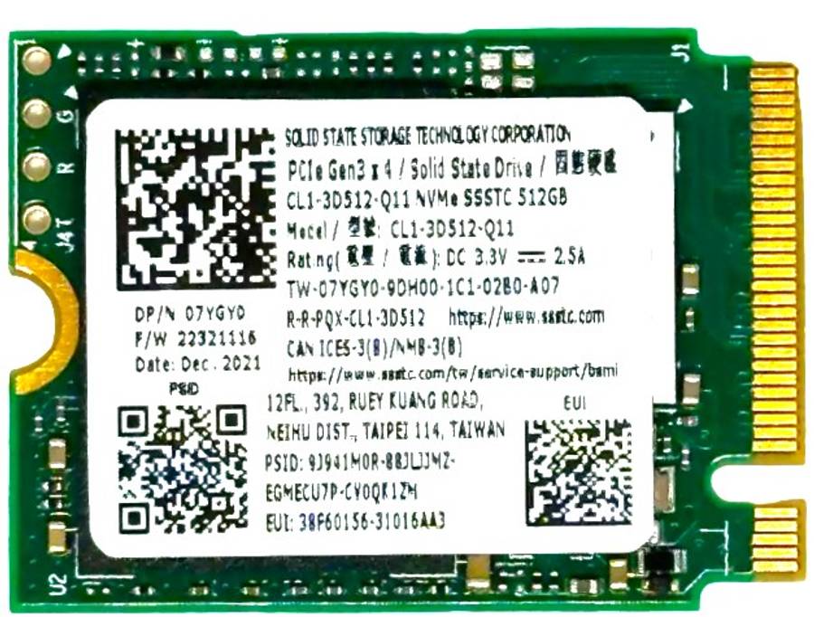 PHISON 512GB M.2 2230 NVME PCIE G4 OEM