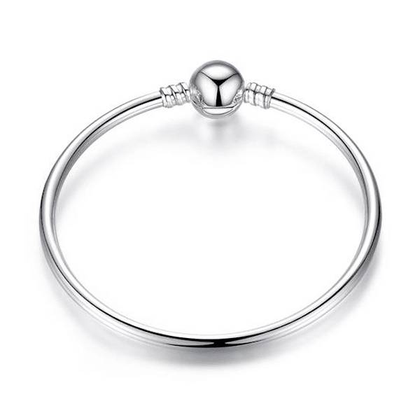 Silver Charm Bangle