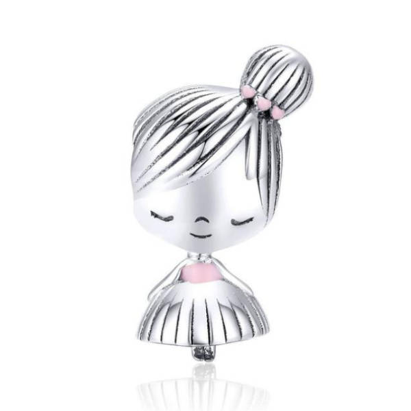 Cute Girl With Pink Heart Charm