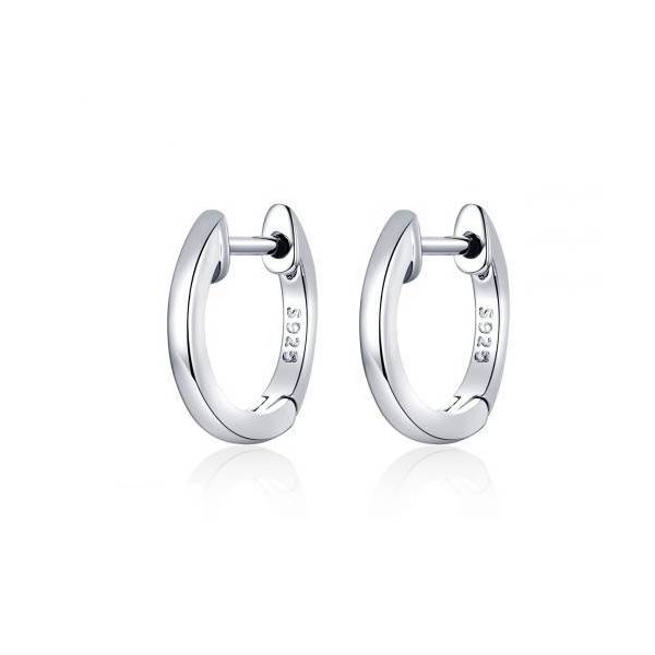 Silver Small Round Hoop Earrings