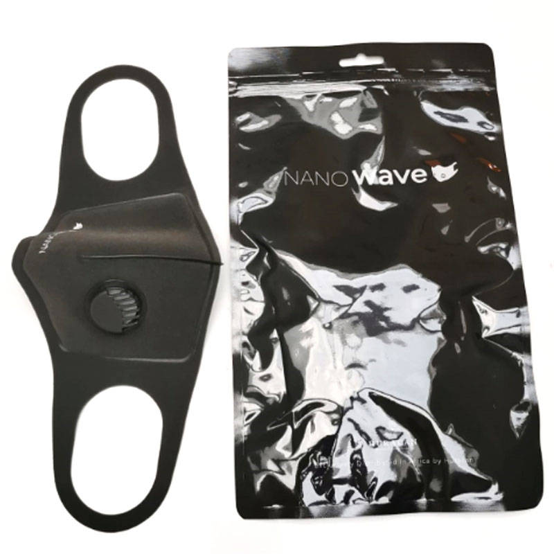Huracan Nanowave Black Second Edition Respirator Reusable Mask With Nose Piece - NANOWAVE